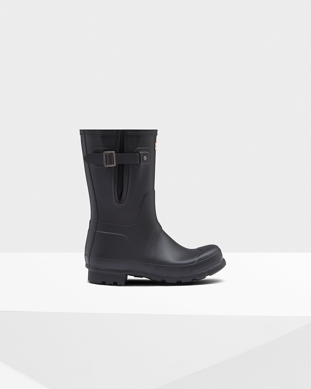 Hunter Original Side Adjustable Short Rain Boots - Sale Online Mens Black - ZFSHUX271